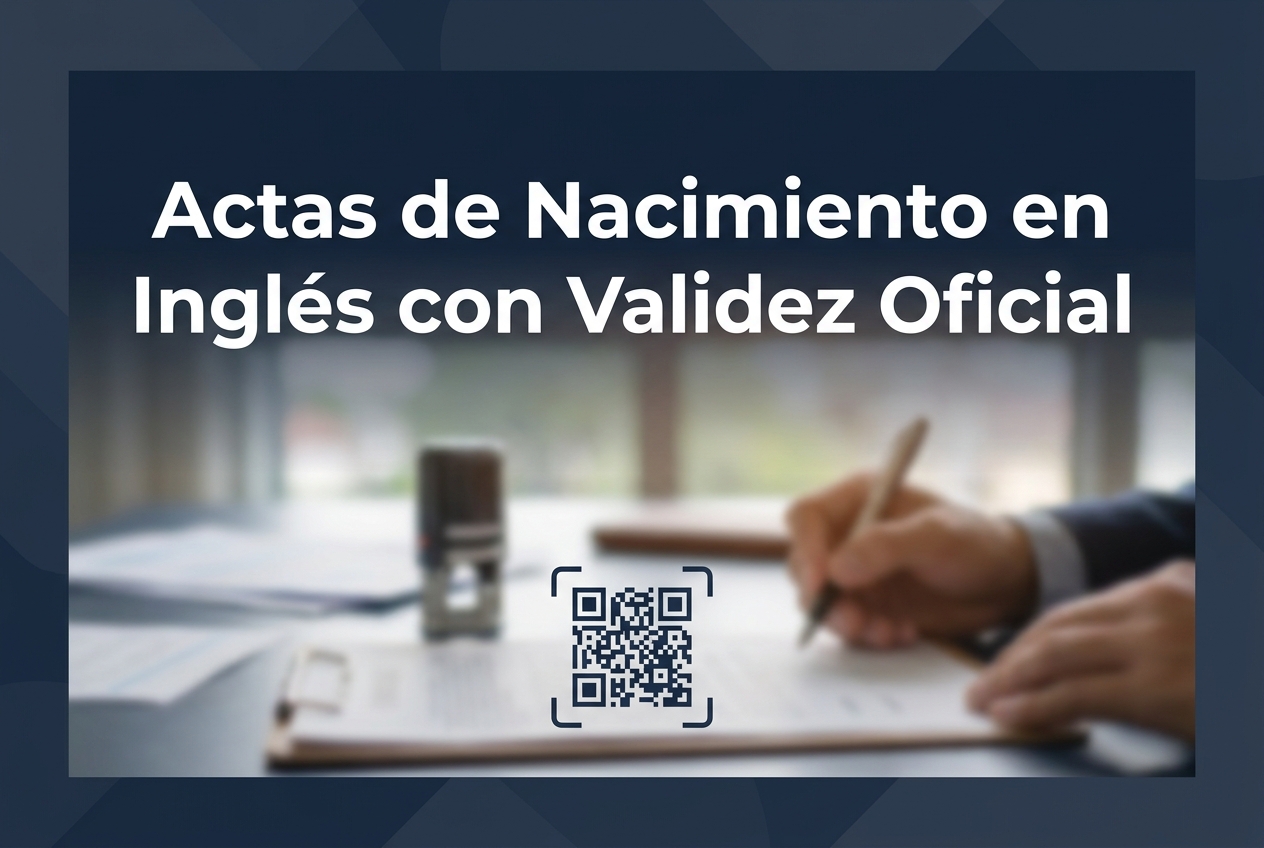 Actas de Nacimiento en Inglés con Validez Oficial